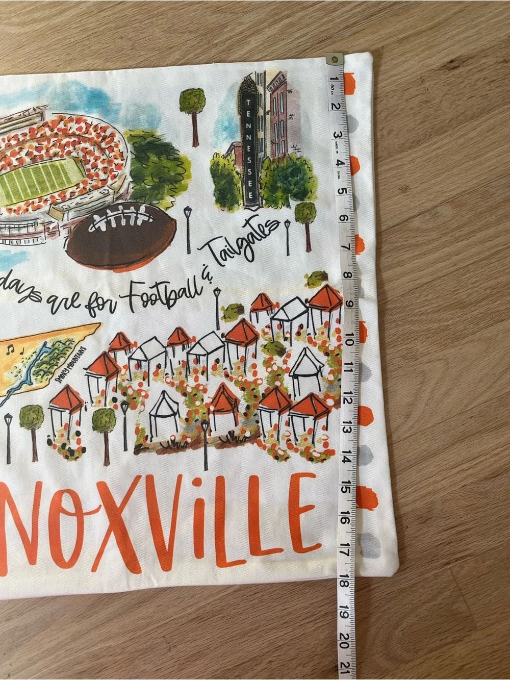Happy by Rachel Knoxville TN pillow cover UT Vols game day tailgate 18x18